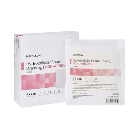 Mckesson Nonadhesive without Border Foam Dressing, 4 x 4 Inch, 10PK 16-4739